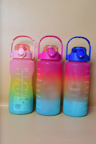 (NW000110) Leak-Proof Sports Bottle, Motivational Water Bottle with Time Marking for Sports Gym Outdoor(Random color)