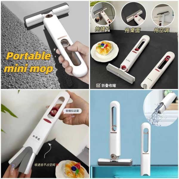 Portable Mini Squeeze Desk Cleaner Glass Sponge Cleaner Mop Household Home Kitchen Car Cleaning Tool - Image 3