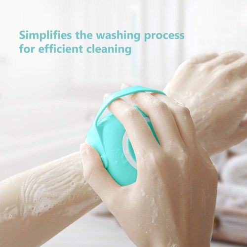 Soft Silicone Bath Brush With Hooks  Baby Showers Cleaning Bath Brushes  Mud Dirt Remover Massage Back Scrub  Showers (Random Color) - Image 3