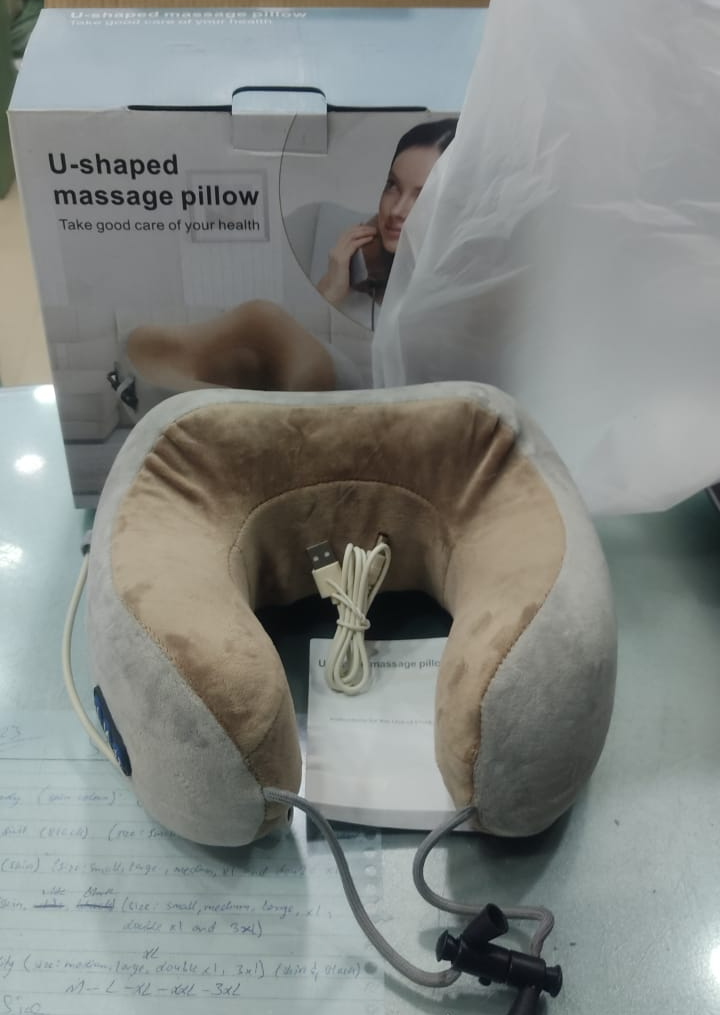 Jinserta Neck Cushion Massager - USB Charging Massage Pillow - Image 5