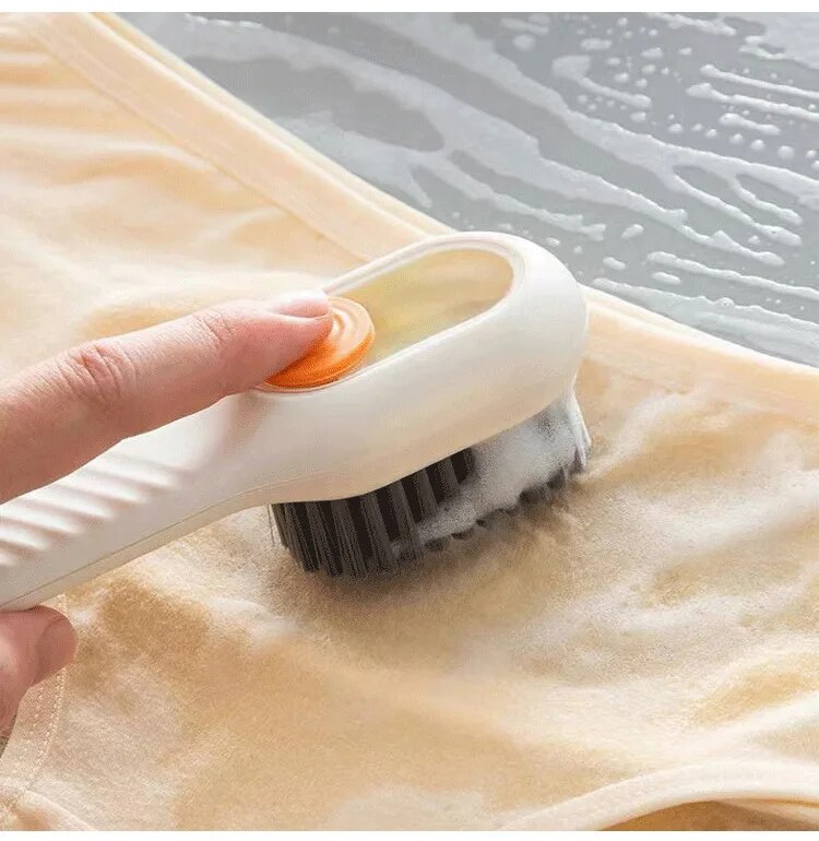 Multi-purpose Shoe Brush Soft Bristle Automatic Liquid Long Handle Cleaning Brush Clothes Board Brush Household Cleaning Tools(random color) - Image 4