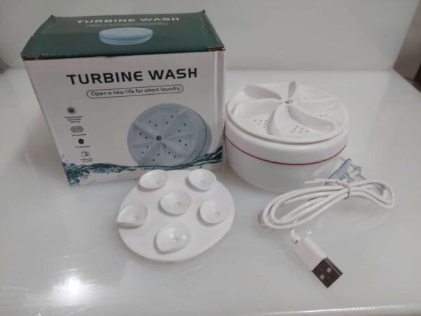 Mini Washing Machine Portable Ultrasonic Turbine Washer - Image 4