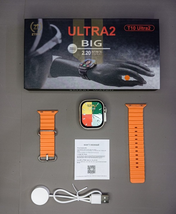 T10-Ultra Smart Watch T10 Ultra 2 Watch Big Screen 2.20 infinite Display Bluetooth Call Game Heart Rate Sleep Monitoring Smart Watch (Random Color) - Image 6