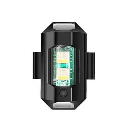 Universal Led Aircraft Strobe Lights Motorcycle Anti Collision Warning Light with USB Charging 7Colors Turn Signal Indicator - Image 2