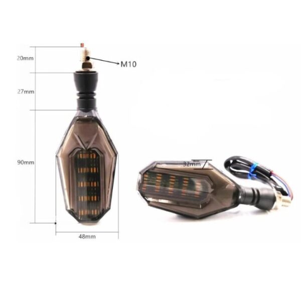 2Pcs Motorbike Universal LED Indicator With  DRL And Yellow Parking Light For all bikes (Random Color) - Image 7