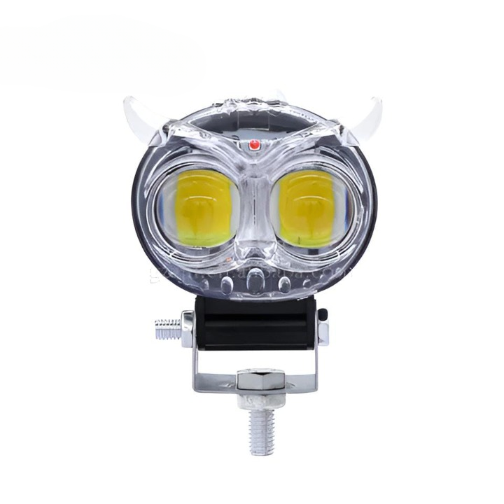 Pack of 1 Owl Fog Light for Bikes metal body  - 8 Working Modes LED Motorcycle Fog Headlights with Multicolor DRL, Universal Fitment, and Auxiliary Spotlights - Image 10