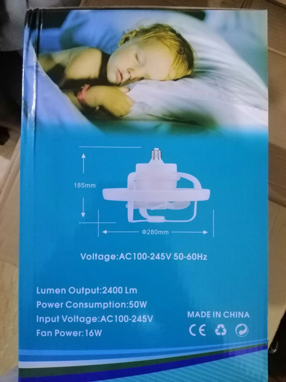 360° Rotating Socket Ceiling Fan with Light and Remote - Image 15