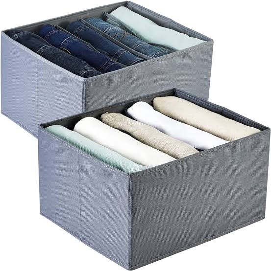 Cart Jeans organizer 6 grids foldable organize 70 GSM (random colors) - Image 4