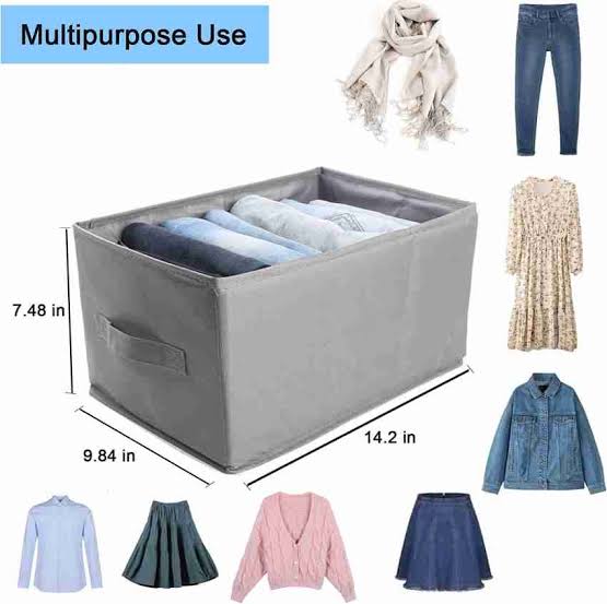 Cart Jeans organizer 6 grids foldable organize 70 GSM (random colors) - Image 5