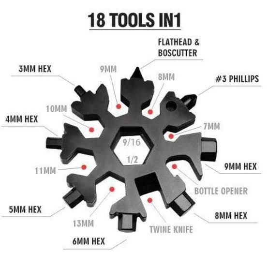 (NW000214) 18-in-1-stainless-steel-snowflake-wrench-multipurpose-wrench