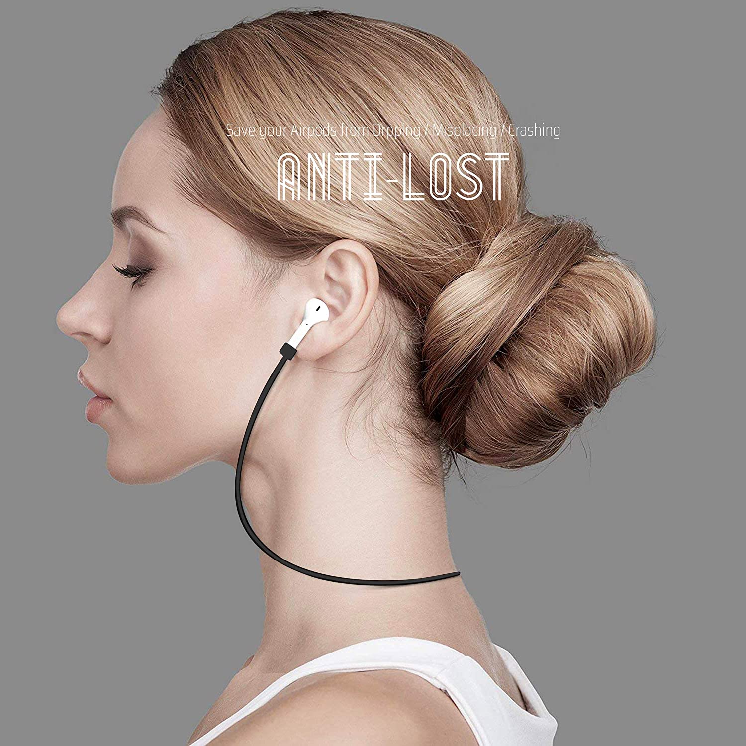Anti Lost Silicone Earphone Rope Holder Cable For AirPods Strap Wireless Bluetooth Headphone Neck Strap Cord String 55CM - Image 9