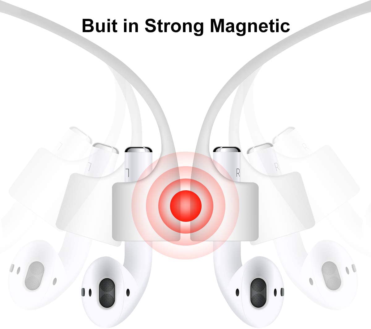 Anti Lost Silicone Earphone Rope Holder Cable For AirPods Strap Wireless Bluetooth Headphone Neck Strap Cord String 55CM - Image 13