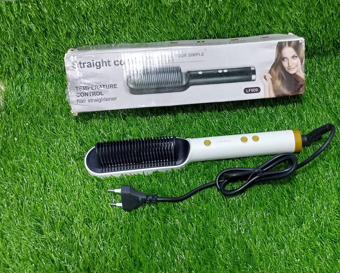 (NW00090) HQT-909B Electric Professional Hair Straightening Brush (random color) - Image 3