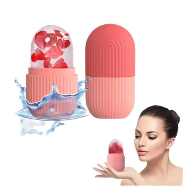 Reusable Facial Ice Roller for Face | Enhance Skin Glow Shrink &Tighten Pores with stopper premium Quality (random color)
