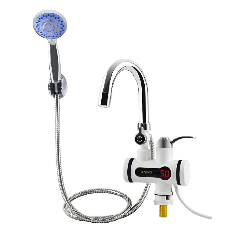 (with shower)Electric Hot Water Heater Faucet Kitchen Instant Heating Tap Water - Image 2