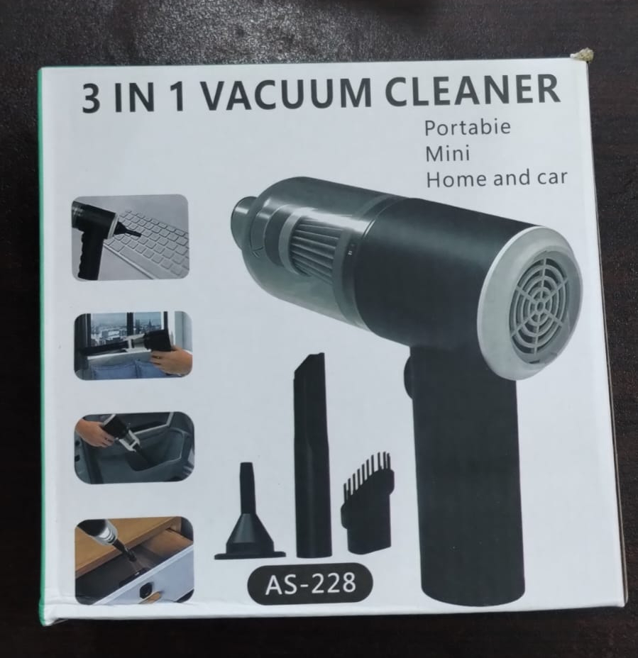 3 In 1 Portable Vacuum Cleaner Wireless Hand-held Cleaning For Car Home (pc As-228) - Image 2