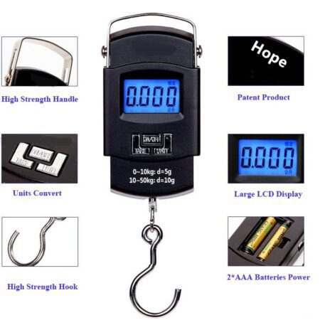 Portable electronic scale WH-A08 Mini scale | Digital Hand weight Scale - Image 6