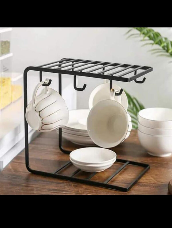 6 Hooks Iron Coffee Rack Organizer - Image 7