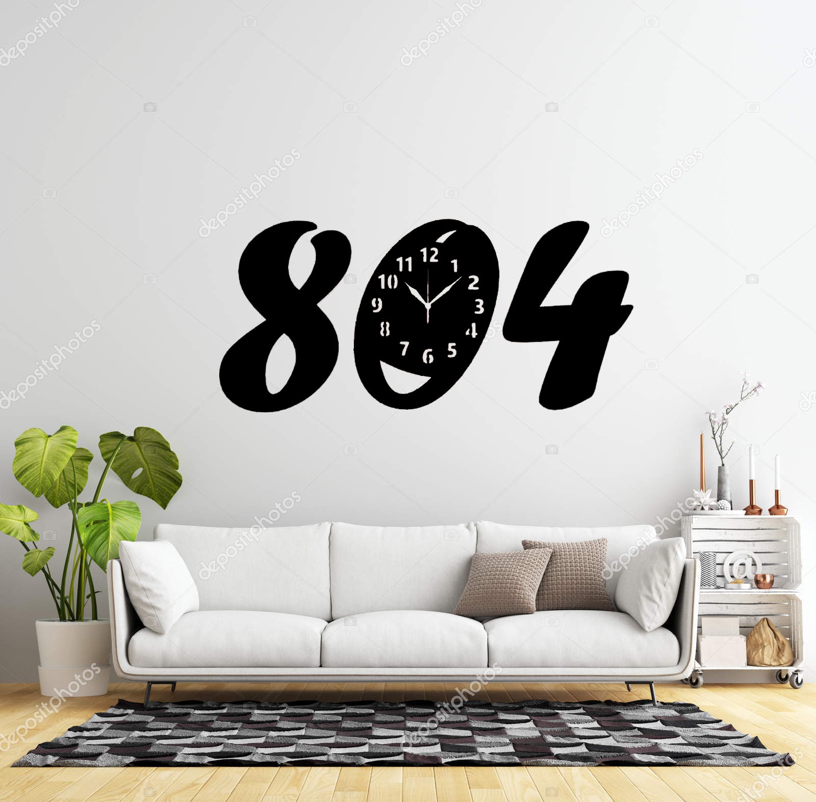3d wall clock Wooden Wall Clock(804)