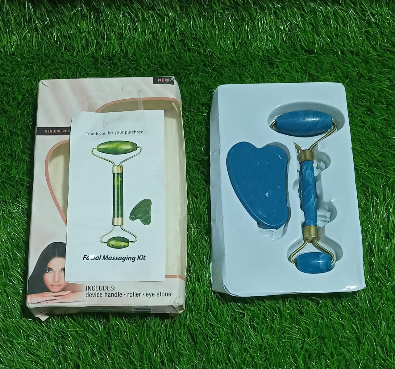 (NW00026) Jade roller  (Plastic)	Face Lift Hands Body Skin Relaxation Slimming Beauty Health Skin Care Tools - Image 4