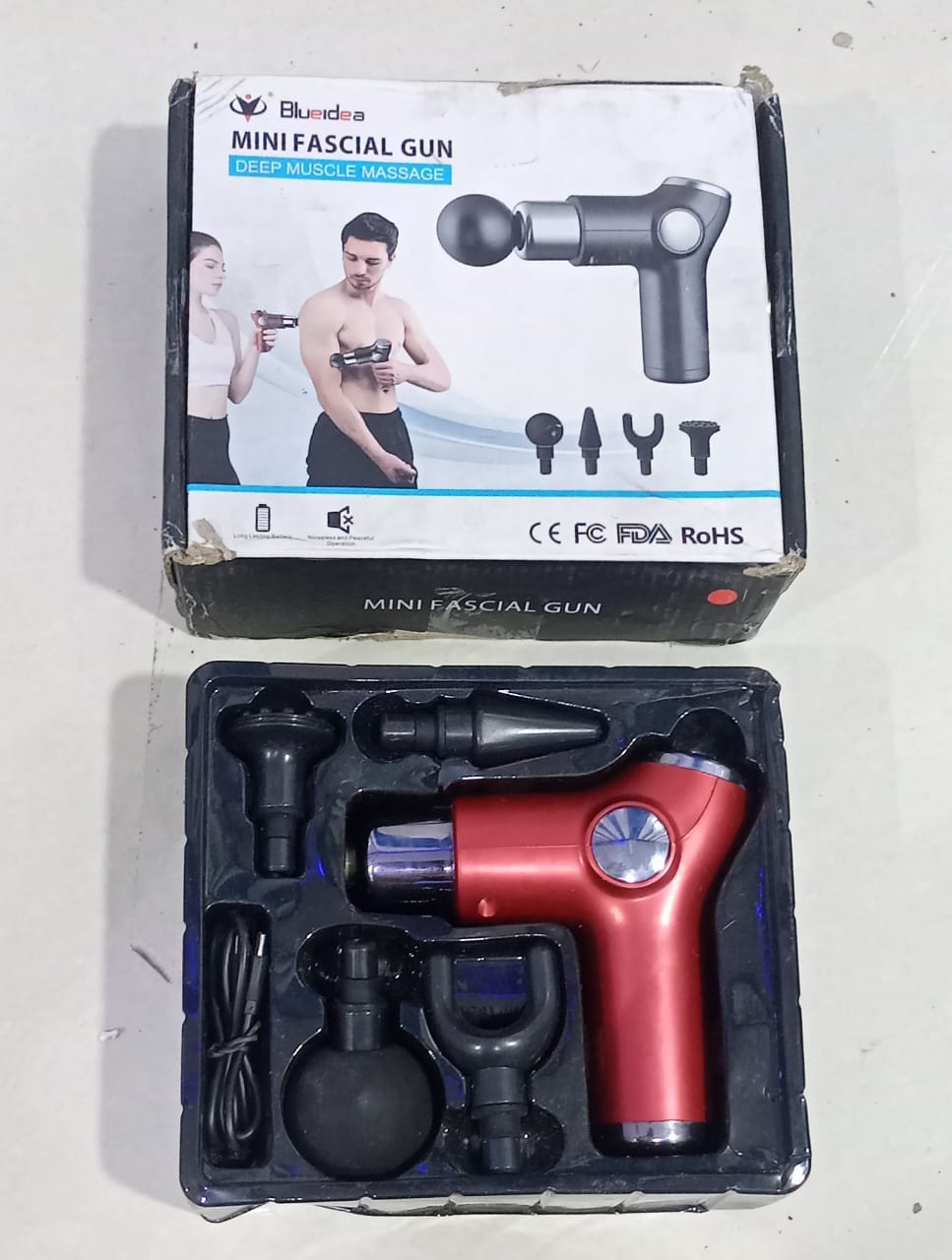 (NW00048) Gun massager lcd display Deep Tissue Percussion Massager  For Pain Relief Mini Massageer Gun (Random Color) - Image 2