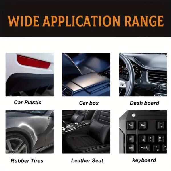 QIFENGHE Car Plastic Restorer - Auto Interior & Panel Renewal Wax Coating Agent Car Wax Car Wax Polish 200gm + sponge - Image 2