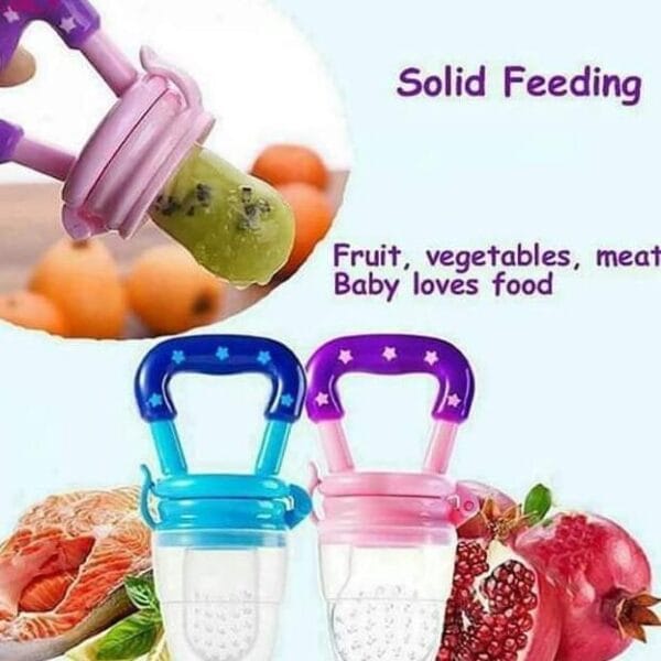 Baby Solid Baby Fruit Pacifier Fresh Fruit Feeder Infant Teething Toy Nibbler Teether Pacifier Safe Silicone Pacifier (random color) - Image 2