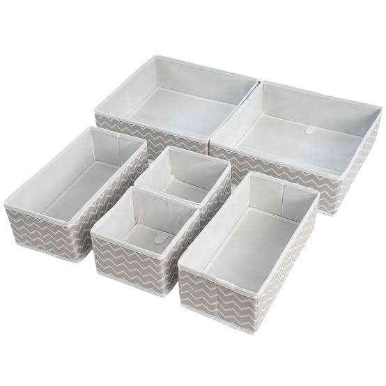 Pack Of 6 Drawer Organizers (Grey) - Image 4