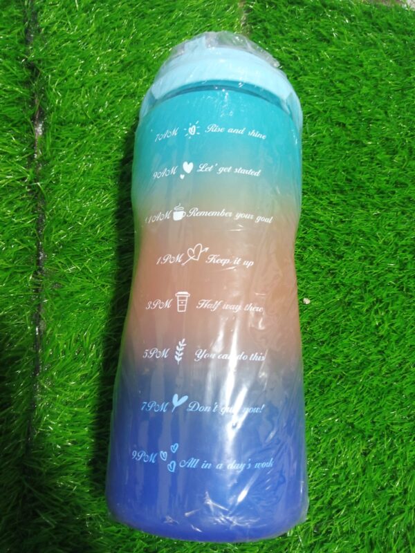 (NW000110) Leak-Proof Sports Bottle, Motivational Water Bottle with Time Marking for Sports Gym Outdoor(Random color) - Image 2