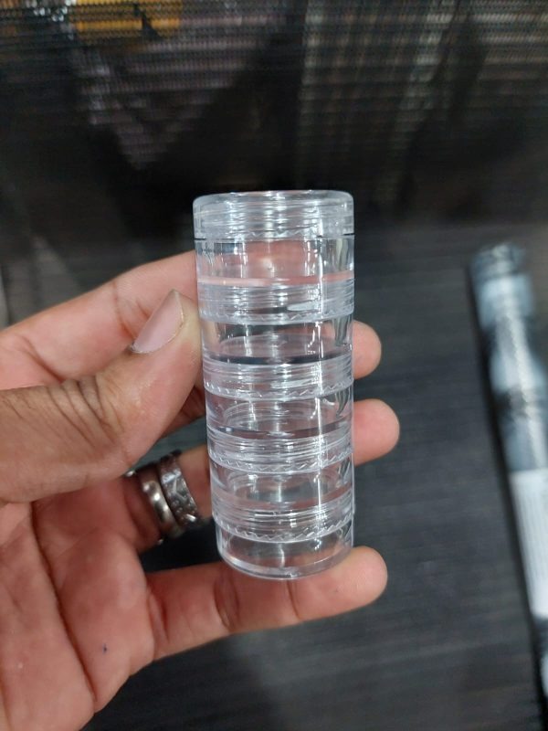 Transparent Co Joined Round Jewelry Makeup Storage Box Container | Bracelet, Earring Round Plastic Organizer - Image 8