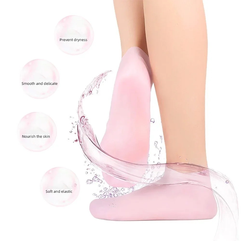1PAIR Silicone Foot Care Socks Anti Cracking Moisturizing Gel Socks Cracked Dead Skin Remove Protector Pain Relief Pedicure Tool - Image 4