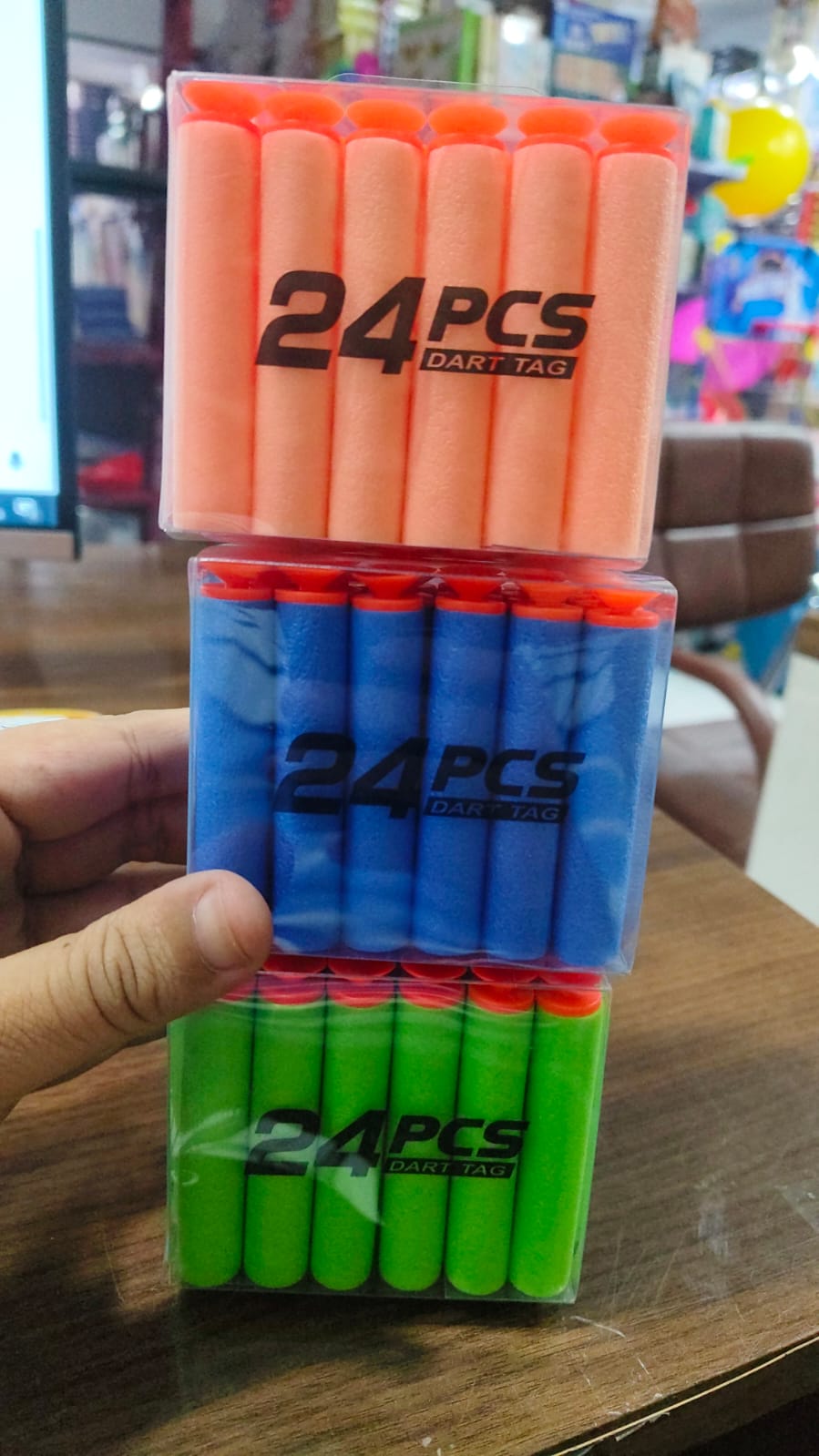 24 Pieces Soft Nerf Dart Stick-On Foam Nerf Bullets Nerf Canon Blasters Refill Darts - Multicolor Random Colors - Image 4