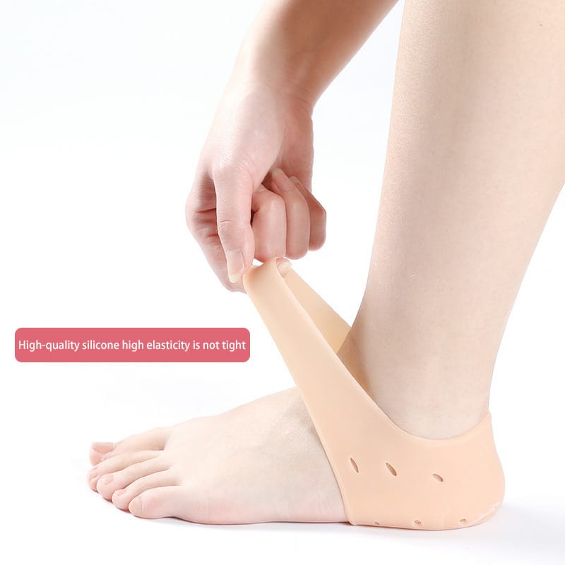 Pair of half Heel Pain Anti Crack Silicone Set - Anti Crack  For Pain Relief Unisex With Box - Image 4