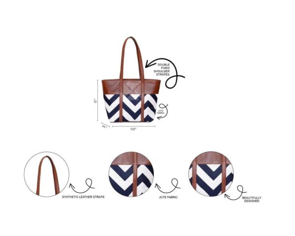 Women's PU Leather Printed Tote Bags for Women Tote Bag, Purse and Shoulder Bag - Image 3