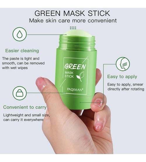 THE MAGIC GREEN STICK MASK ,green tea oil control cleansing mask 40 Gm - Image 5