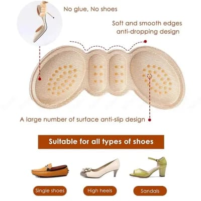 6 Pcs Women Insoles for Shoes High Heel Pad (random color) - Image 4