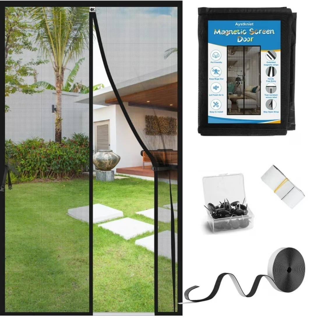 Magic Mesh Deluxe- Hands Free Magnetic Screen Door, Mesh Curtain Keeps Bugs Out - Image 5