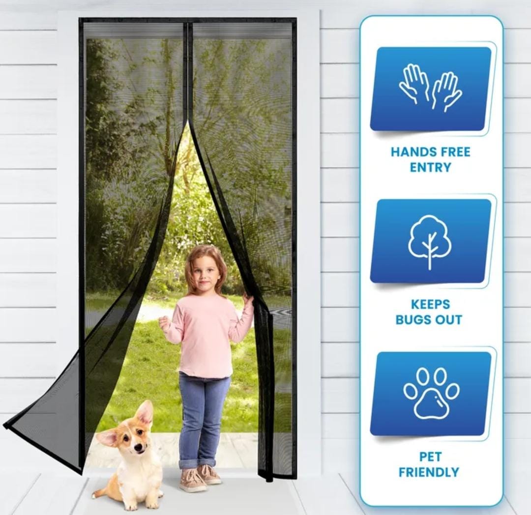 Magic Mesh Deluxe- Hands Free Magnetic Screen Door, Mesh Curtain Keeps Bugs Out - Image 8