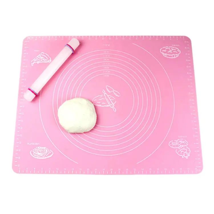 Silicone Baking Mat With Measurements Heat Resistant Cookie Sheet Oven Liner | Non Stick Flour Rolling Mat | Baking Mat Kneading Dough Pad (Random Color) - Image 4