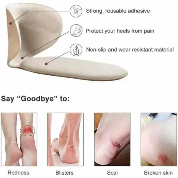 T shape high heel grip for foot support | Heel Cushion Pads T Shape Heel Sticker Tape Arch Support Insoles High Heeled Shoes Patches Foot Care Protector - Image 13