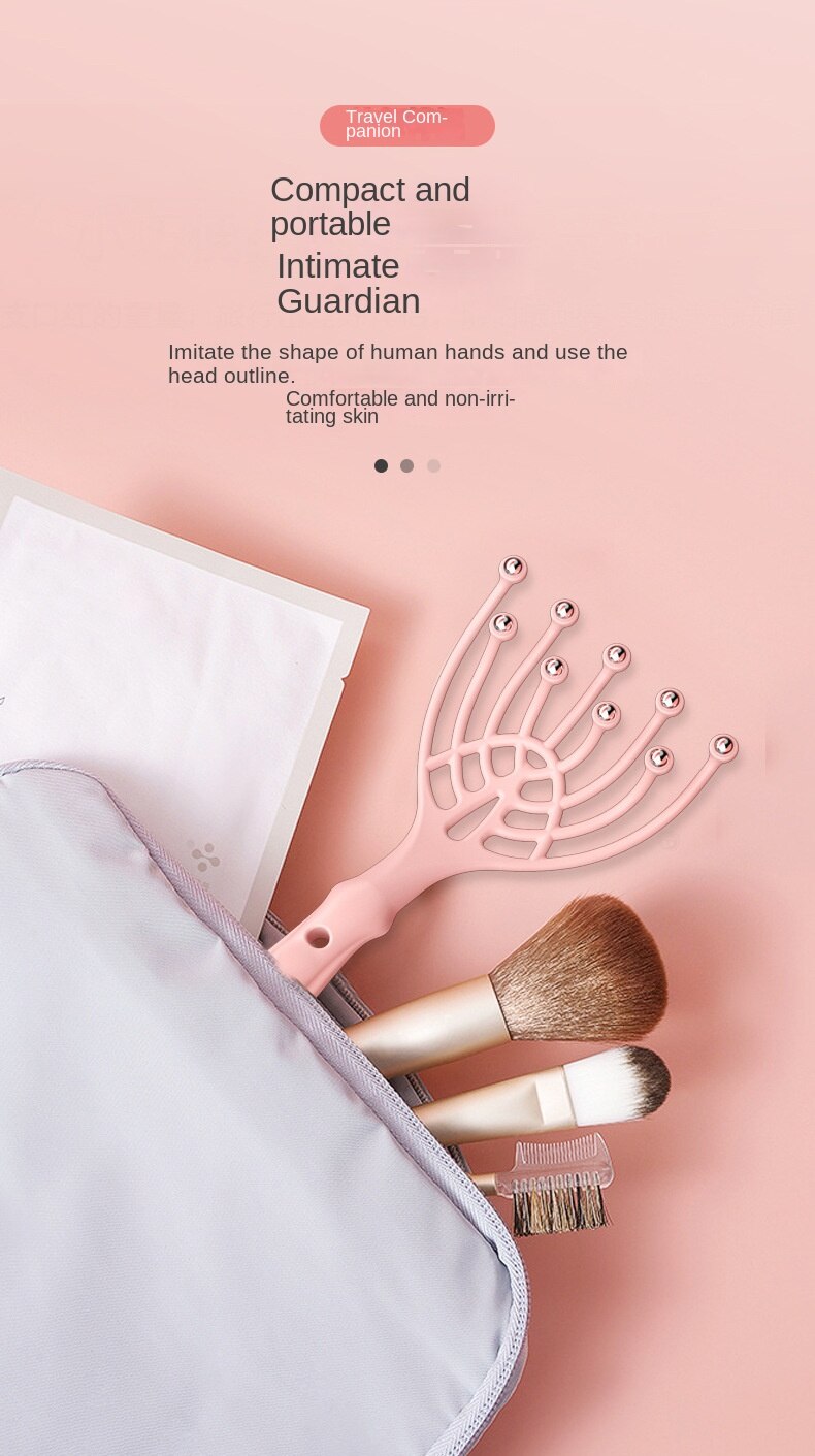Head Massager Comb Exercise balls Roller Scalp Hand Held Scalp Reduce Stress Fatigue Relax Blood Circulation  (random color) - Image 7