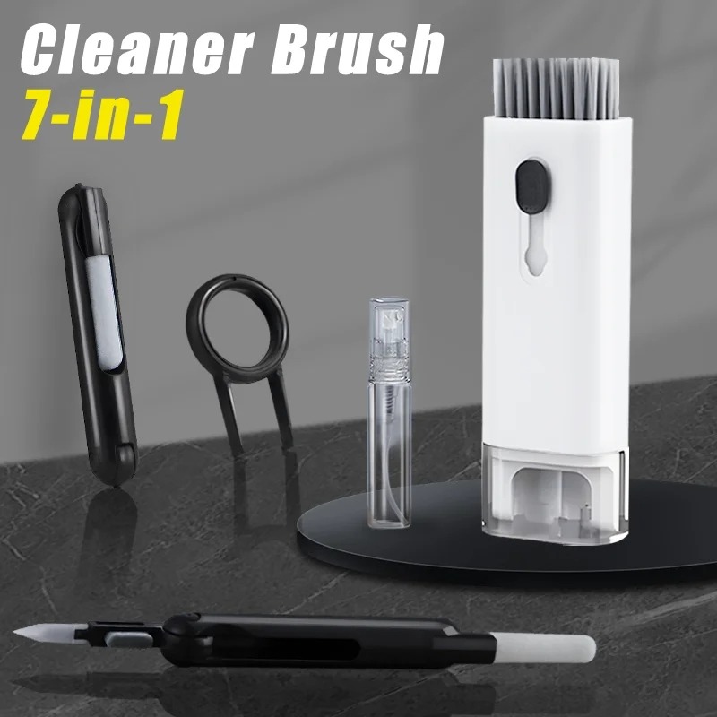 7 In 1 Kit Scalable Keyboard Cleaner Brush Earphone Cleaning Pen Cleaner Multifunction cleaning brush (random colors) - Image 14