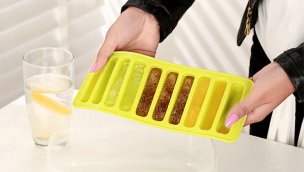 10 Grids Stick Shape Ice Tray Non-Stick | 10 Hole Finger Shape Cylinder Silicone Ice Cube - Image 3