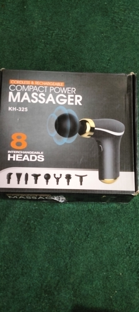 Compact Power Massage with 8 Interchangeable Heads, Cordless & Rechargeable Massager for Deep Tissue Muscle Relaxation KH-325.(random color) - Image 4