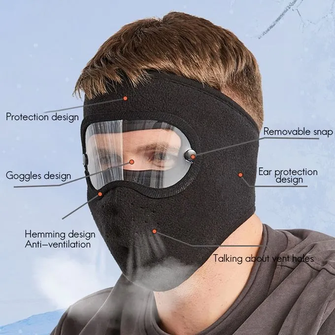 Windproof Anti Dust Full Face Masks Cycling Ski Breathable Masks Eye HD Anti Fog Goggles Hood Cover Winter Warm Hat Caps - Image 5