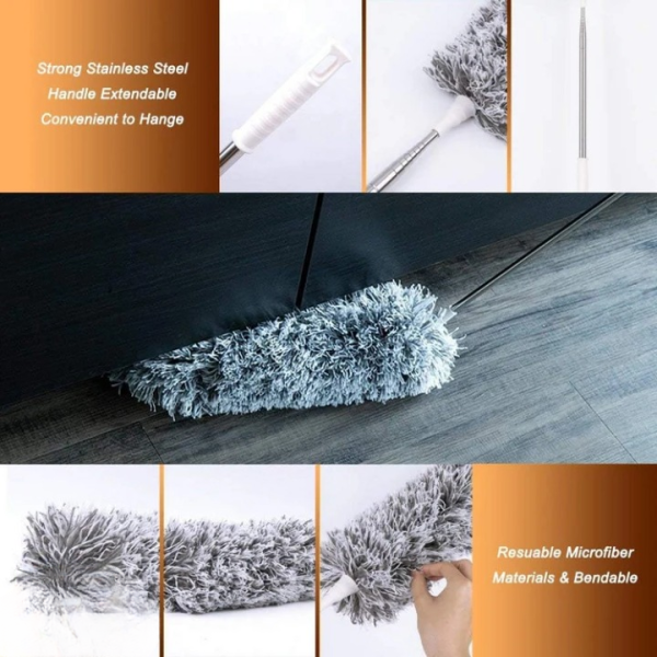 Extendable Telescope Microfiber Duster Long Handle For Cleaning Dust, Dirt And Stains - Image 7