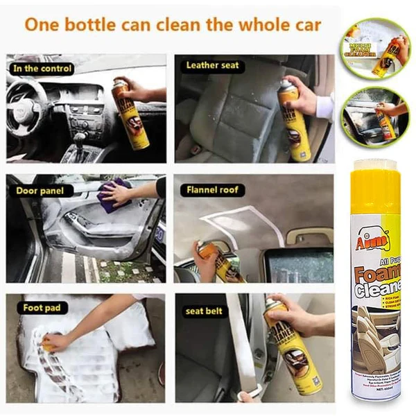 Aim MULTI-PURPOSE FOAM CLEANER SPRAY for car seats roof, sofa and household items - 460 ML - Image 9