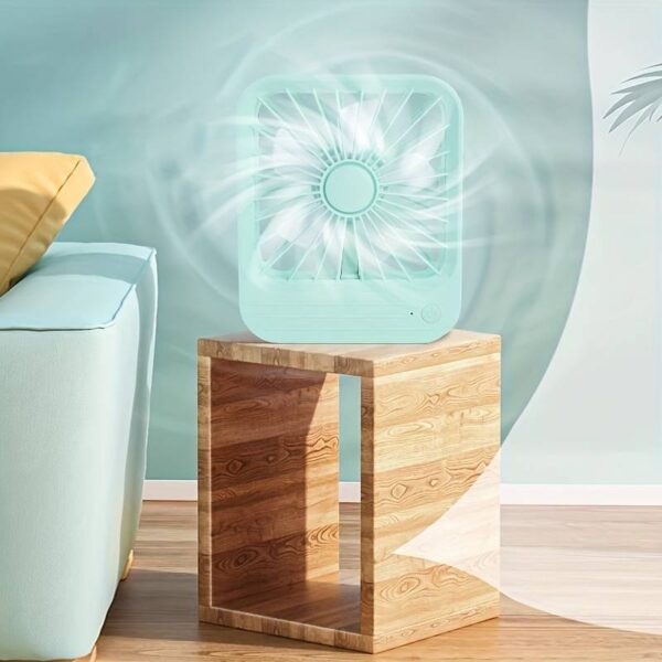 Quite Hanging Desk Fan, Mini USB Rechargeable Fan, Quiet Mini Desktop Cooling Fan for Indoor Outdoor(random color ) - Image 6