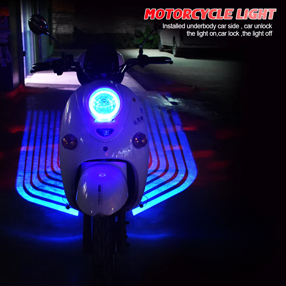 2PCS Motorcycle & Car Welcome Light Door Courtesy Lights With Projector   Led Carpet Underglow For Car Motorcycle Light and car - Image 12