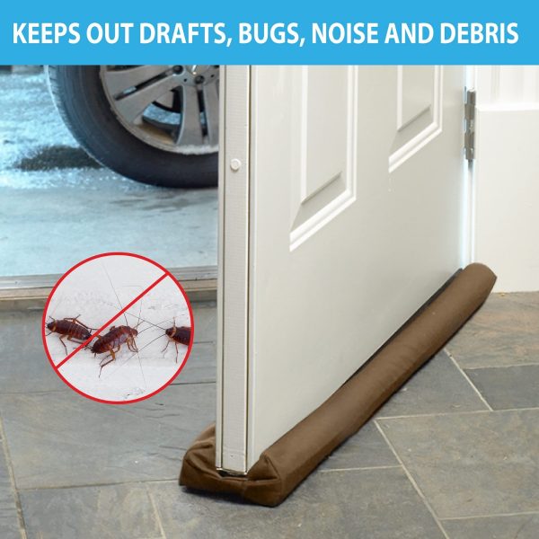 Twin Door Foam Draft Protector - Door Air Lock Foam For Cold Air Window Shutters, Dust Barriers, Insect Repellent (Random color) - Image 2